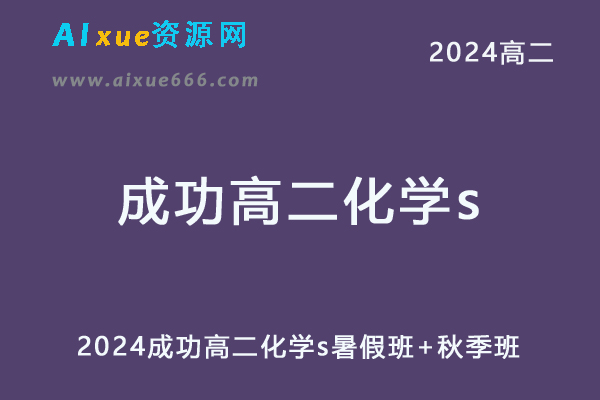 成功高中化学网课作业帮2024成功高二化学s班教程（暑假班+秋季班）-办公模板库