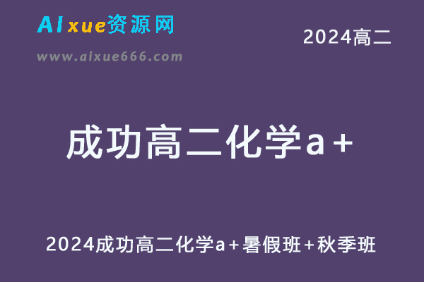 成功高中化学网课作业帮2024成功高二化学a+教程（暑假班+秋季班）-办公模板库