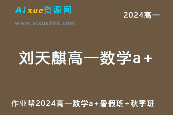 刘天麒高中数学网课作业帮2024刘天麒高一数学a+课程（暑假班+秋季班）-办公模板库