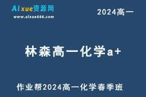 作业帮2024林森高一化学a+网课教程春季班-办公模板库