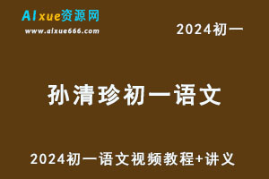 2024孙清珍初一语文a+视频教程+讲义-办公模板库