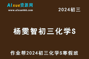 作业帮2024杨雯智初三化学S寒假班-办公模板库