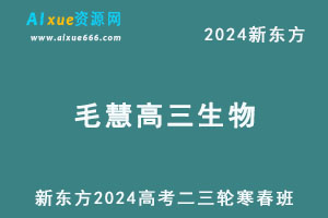 新东方2024毛慧高三生物二三轮复习寒春班-办公模板库