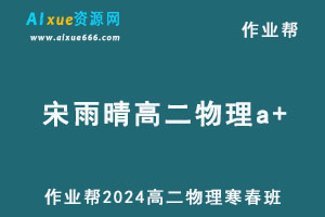 作业帮2024宋雨晴高二物理a+下学期寒春班-办公模板库