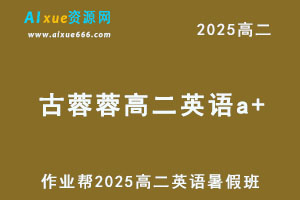 作业帮2025古蓉蓉高二英语a+暑假班网课教程-办公模板库