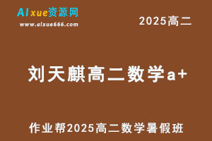 作业帮2024刘天麒高二数学a+暑假班网课教程-办公模板库