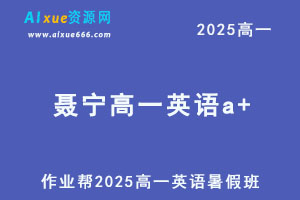 作业帮2025聂宁高一英语a+暑假班网课教程-办公模板库