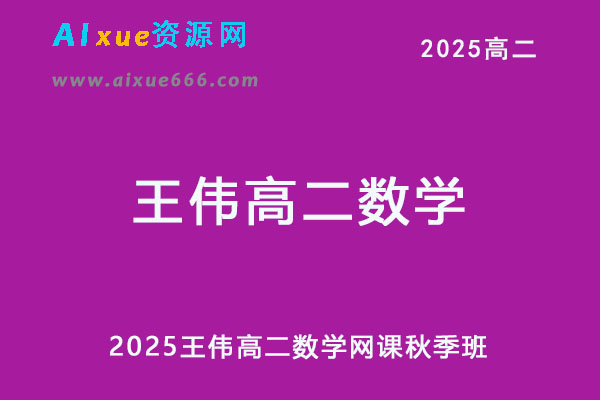 有道2025王伟高二数学网课秋季班-办公模板库