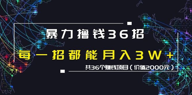 蜘蛛火暴力撸钱36 网赚百万项目全套课程(价值2000元)-办公模板库