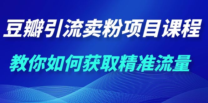 豆瓣引流卖粉项目 转化率提升3倍的秘诀(1000多的课程)-办公模板库