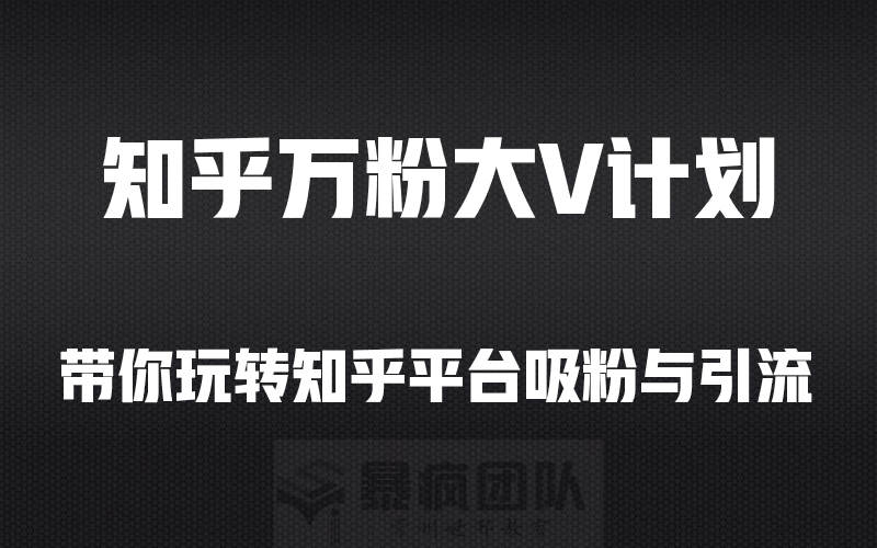 暴疯团队:成就知乎万分攻略 快速引流吸粉变现系列课程-办公模板库