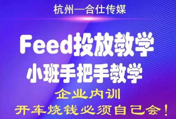 合仕传媒·Feed投放教学，价值12800元-办公模板库