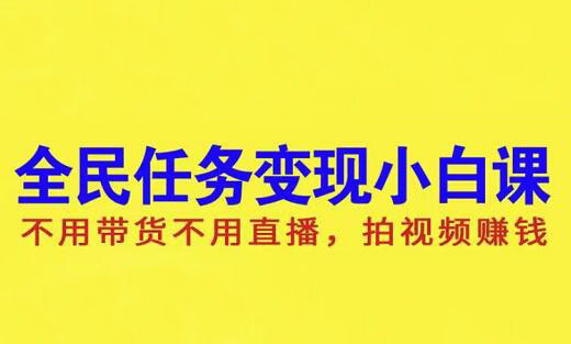 全民任务变现小白课，拍视频赚钱-办公模板库