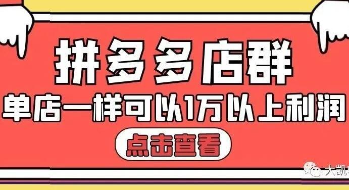 大凯电商·拼多多也可以单店产出1万5以上利润-办公模板库