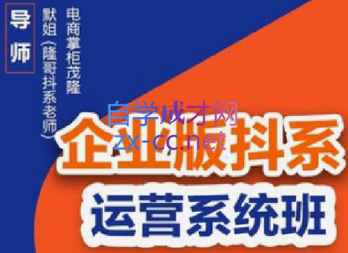 电商掌柜杨茂隆·企业版抖系运营系统班，价值9999元-办公模板库