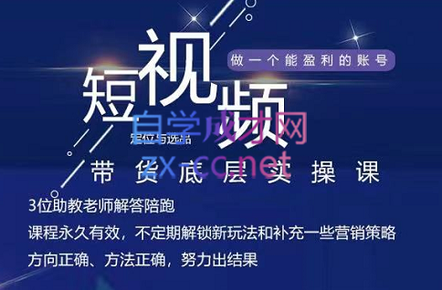 吴Sie·短视频带货底层实操课，价值980元-办公模板库