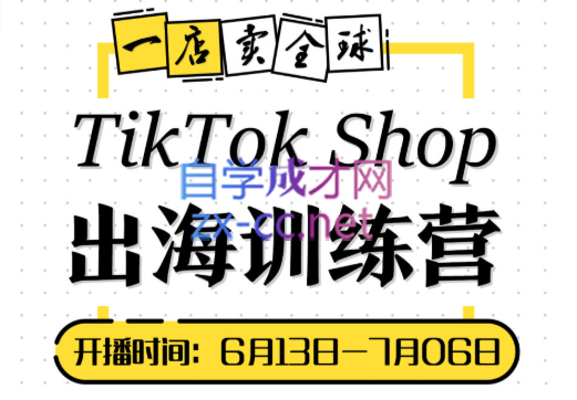 短视频疯人院·TikTok Shop出海训练营【7月新】，价值3999元-办公模板库