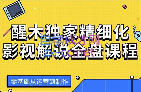 醒木独家精细化影视解说全盘课程，价值599元-办公模板库