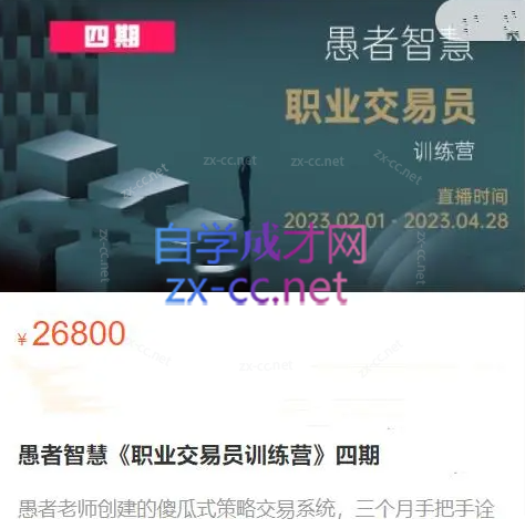 愚者智慧《职业交易员训练营》四期-办公模板库