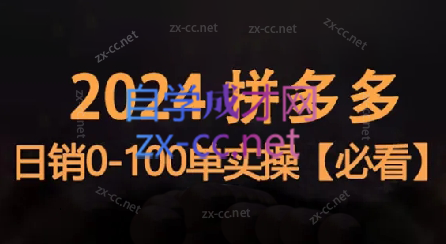 恒哥·2024拼多多日销0-100单实操-办公模板库